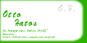 otto hatos business card